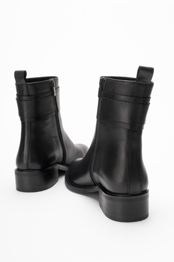 Kadın Deri Tokalı Bot SIYAH PNC1547 resmi