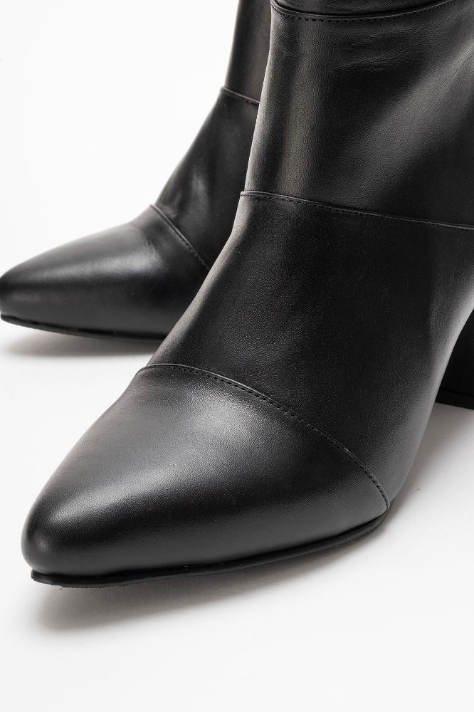 Kadın Deri Kalın Topuklu Bot SIYAH PYZ1206 resmi