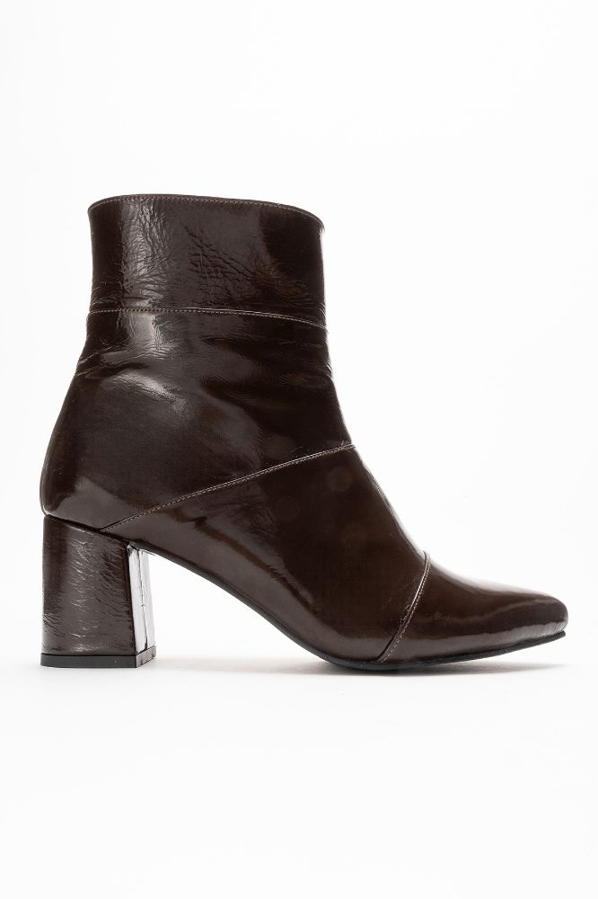 Kadın Deri Kalın Topuklu Bot KAHVE RUGAN PYZ1206 resmi