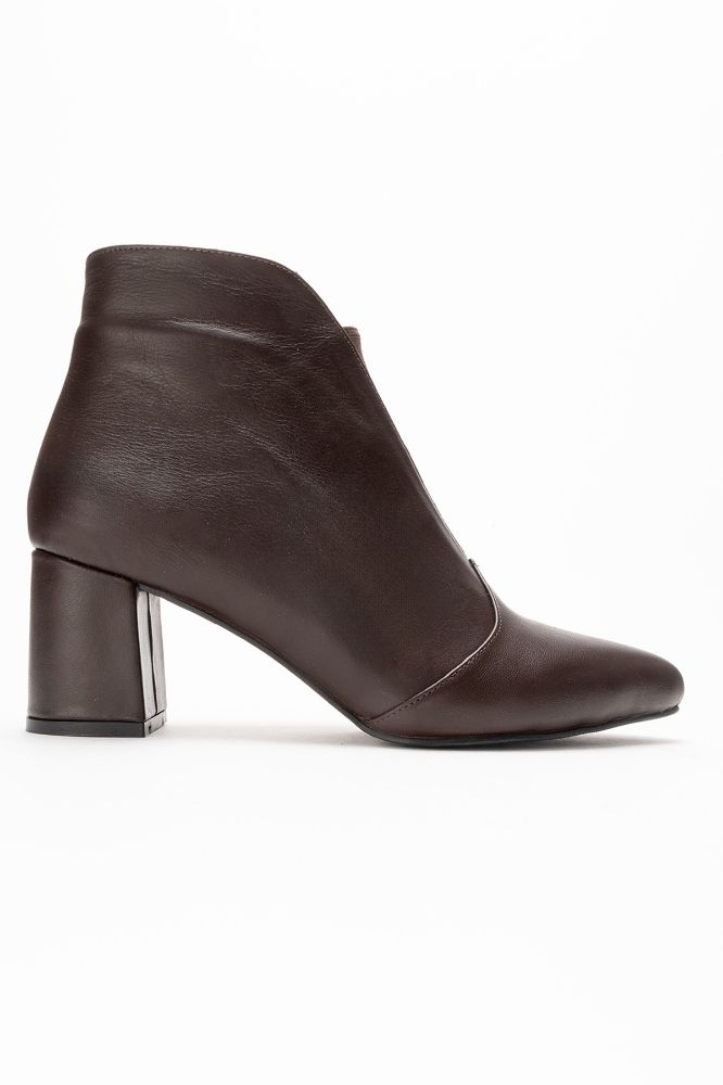 Kadın Deri Kalın Topuklu Bot KAHVE PYZ1924 resmi
