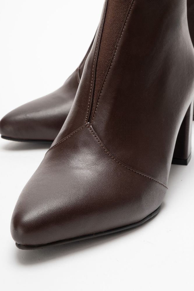 Kadın Deri Kalın Topuklu Bot KAHVE PYZ1924 resmi