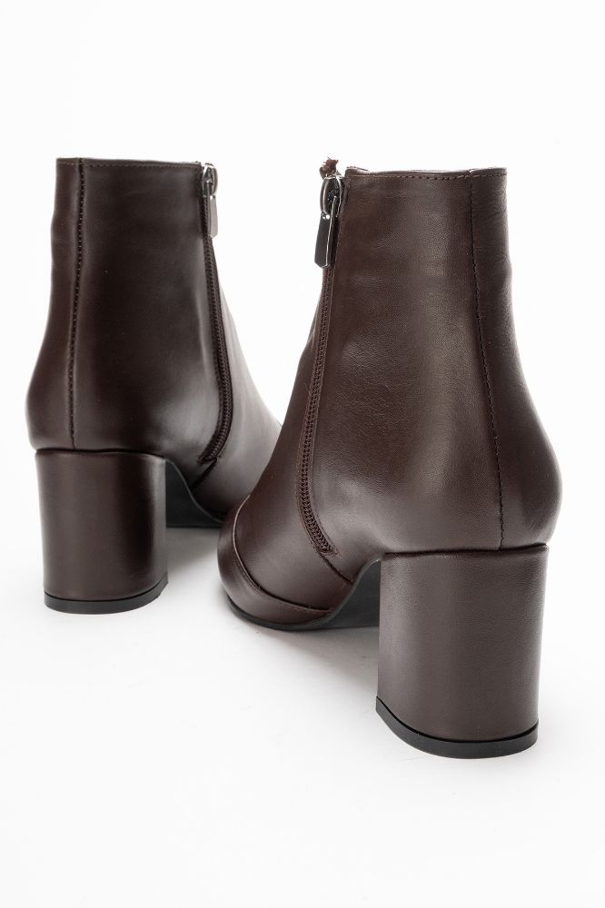 Kadın Deri Kalın Topuklu Bot KAHVE PYZ1924 resmi