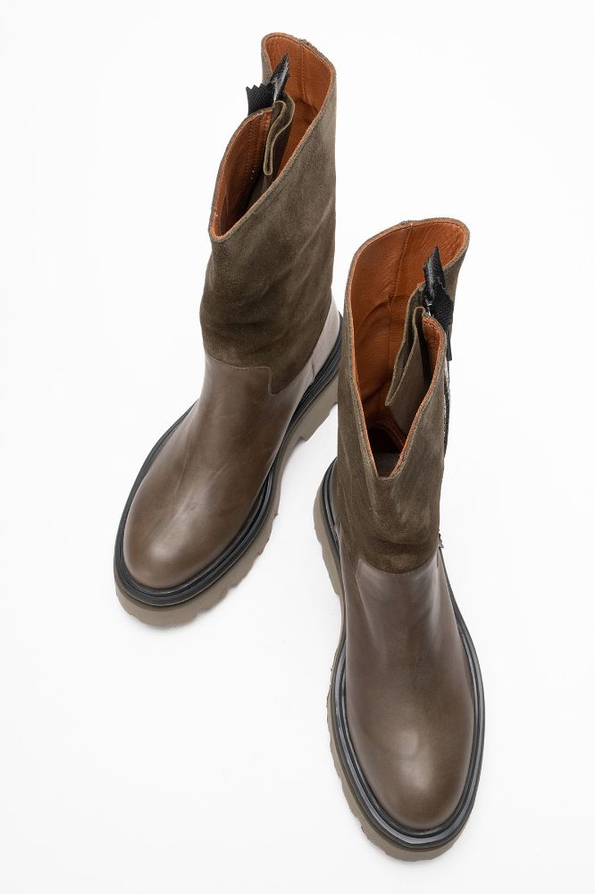 kadin-deri-bot-HAKI HAKI SUET-PAS8094-0103123_0