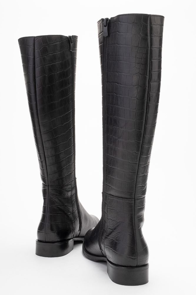 kadin-deri-cizme-SIYAH KROKO-PNC631-0103230_0