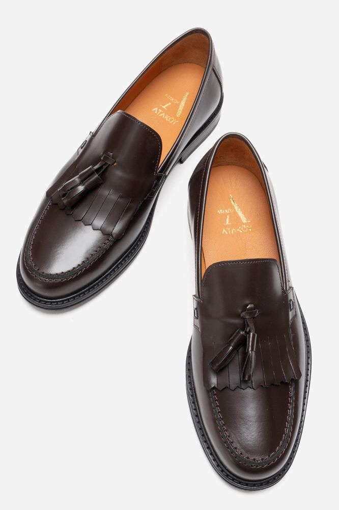 Erkek Deri Püsküllü Ayakkabı KAHVE ACMA GLR9580 resmi