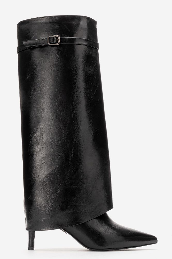 kadin-ince-topuklu-cizme-SIYAH KIRIŞIK-ERC1150-0103287_0