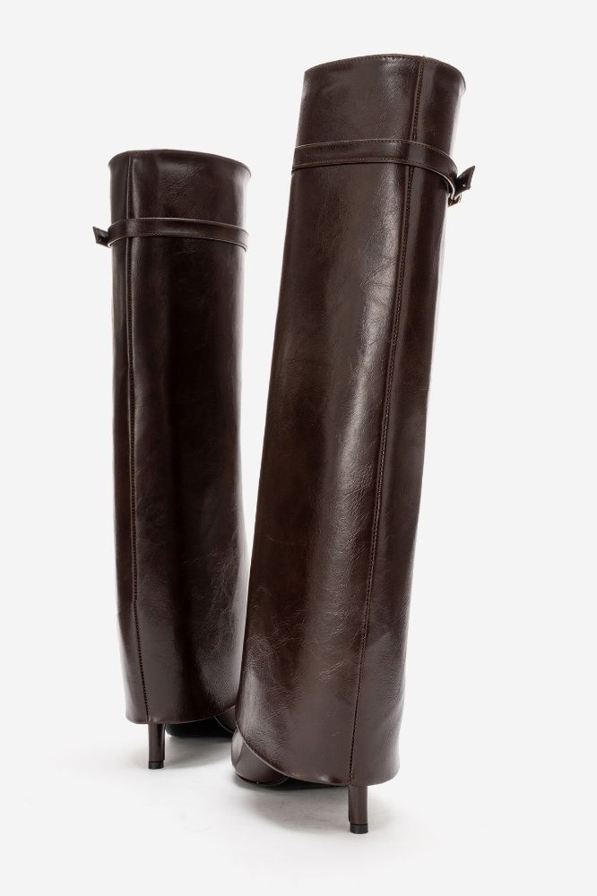 kadin-ince-topuklu-cizme-KAHVE KIRISIK-ERC1150-0103296_0