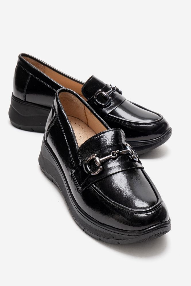 Kadın Deri Ayakkabı SIYAH RUGAN NHR1073 resmi