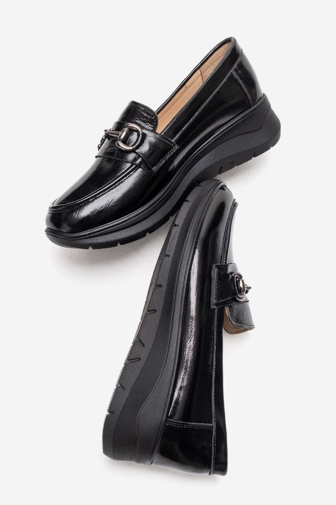 Kadın Deri Ayakkabı SIYAH RUGAN NHR1073 resmi