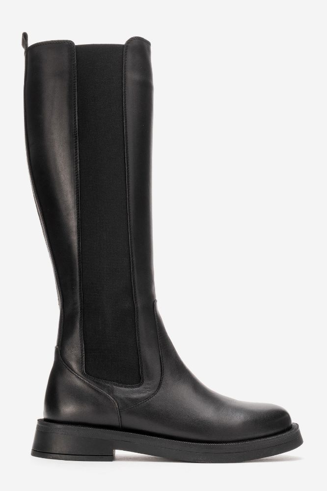 Kadın Deri Lastikli Çizme SIYAH PNC1471 resmi