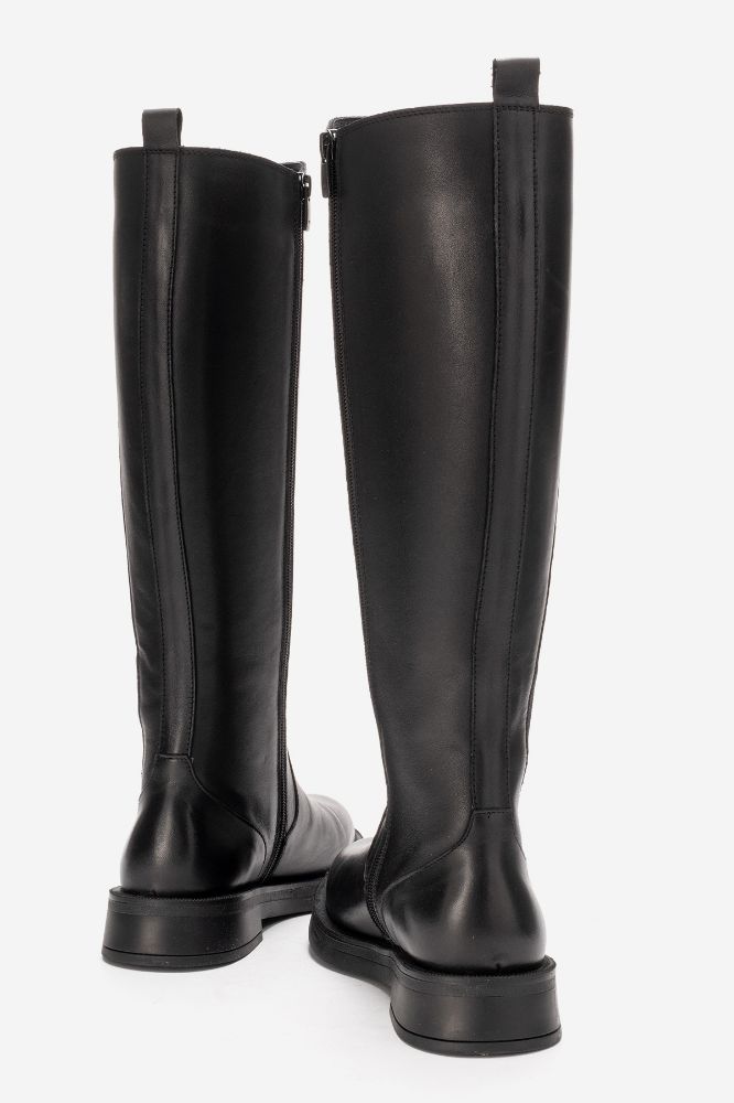 Kadın Deri Lastikli Çizme SIYAH PNC1471 resmi