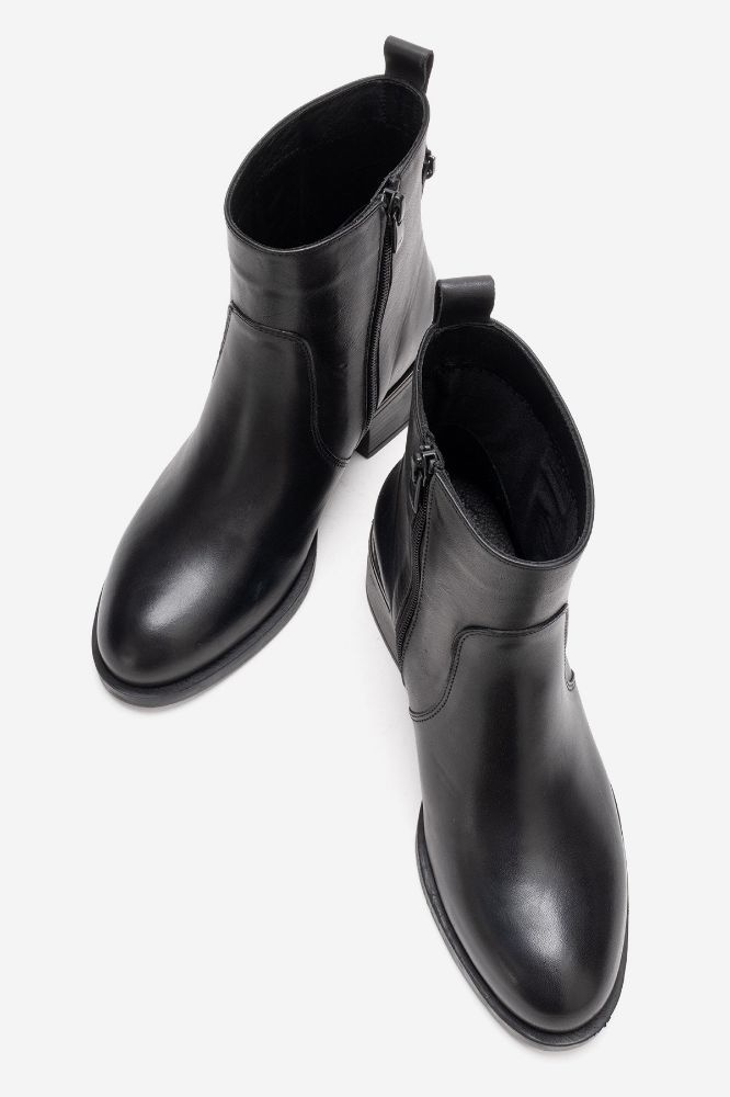 Kadın Deri Topuklu Bot SIYAH PNC1487 resmi