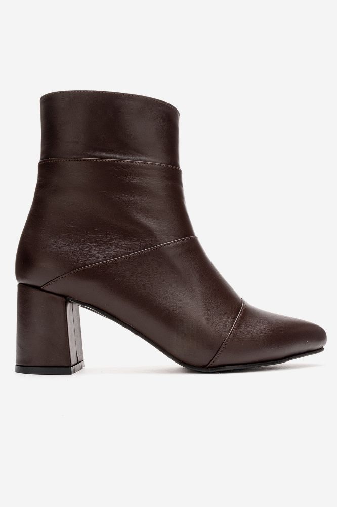 Kadın Deri Kalın Topuklu Bot KAHVE PYZ1206 resmi