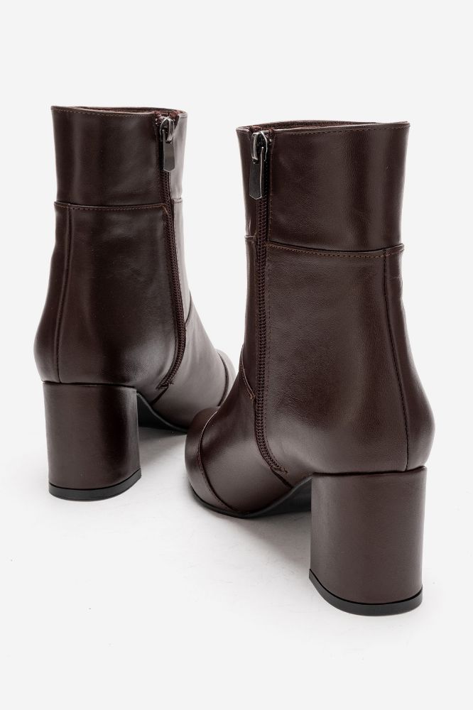 Kadın Deri Kalın Topuklu Bot KAHVE PYZ1206 resmi
