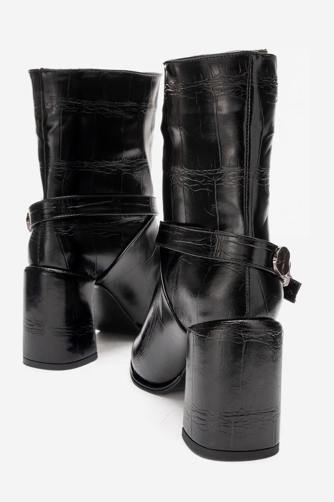 kadin-deri-kalin-topuklu-zimba-detayli-bot-SIYAH DESENLI-REY090-0103586_0