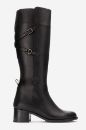 Kadın Deri Kalın Topuklu Çizme SIYAH WMN1440