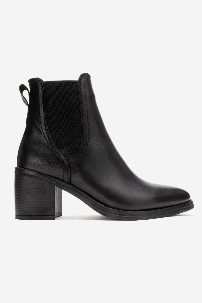 Kadın Deri Lastikli Topuklu Bot SIYAH PNC1306 resmi