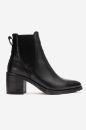 Kadın Deri Lastikli Topuklu Bot SIYAH PNC1306