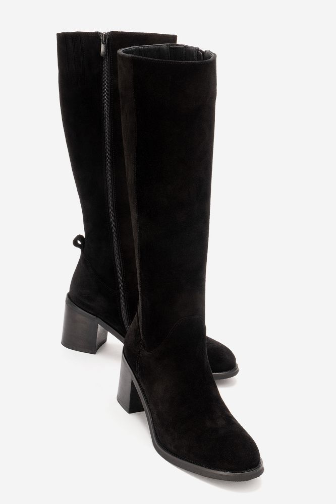 kadin-deri-topuklu-cizme-SIYAH SUET-PNC1535-0103712_0