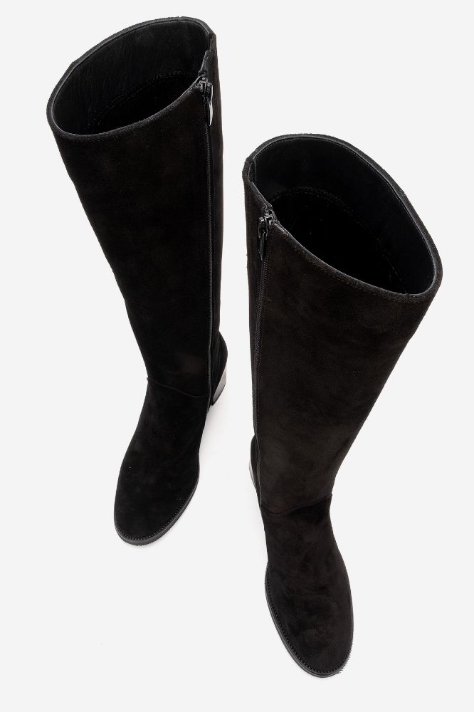kadin-deri-topuklu-cizme-SIYAH SUET-PNC1535-0103715_0