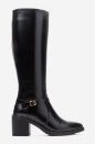 Kadın Deri Topuklu Çizme SIYAH PNC1499