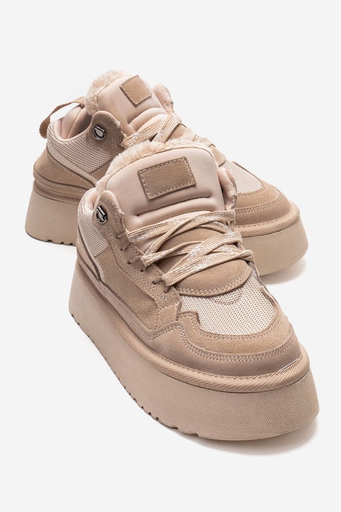 kadin-deri-kalin-taban-ayakkabi-BEJ SUET-MON3025-0103770_0