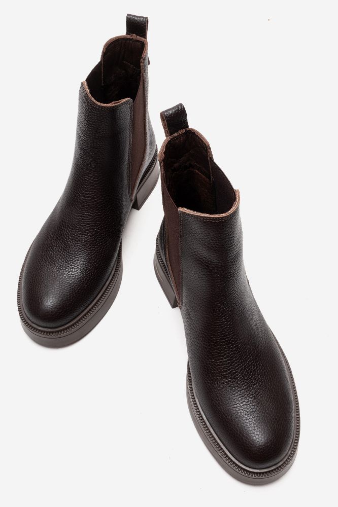 Kadın Deri Bot KAHVE FLOTER PYZ607 resmi