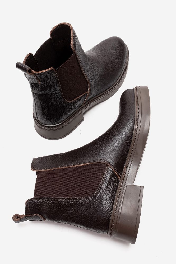 Kadın Deri Bot KAHVE FLOTER PYZ607 resmi