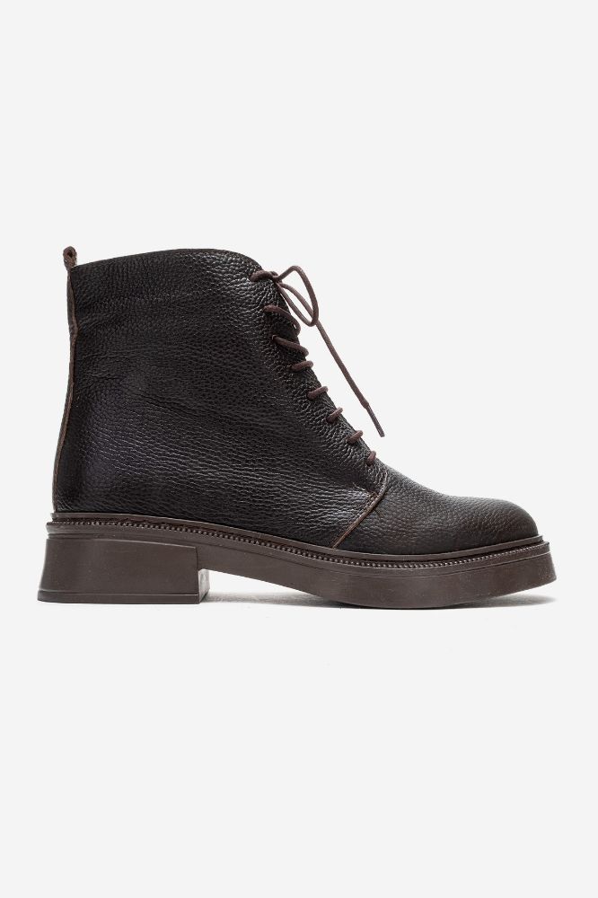 Kadın Deri Kalın Taban Bot KAHVE FLOTER PYZ7810 resmi