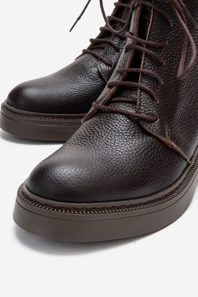 Kadın Deri Kalın Taban Bot KAHVE FLOTER PYZ7810 resmi