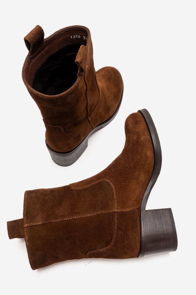 Kadın Deri Kalın Topuklu Bot TABA SUET PNC1350 resmi