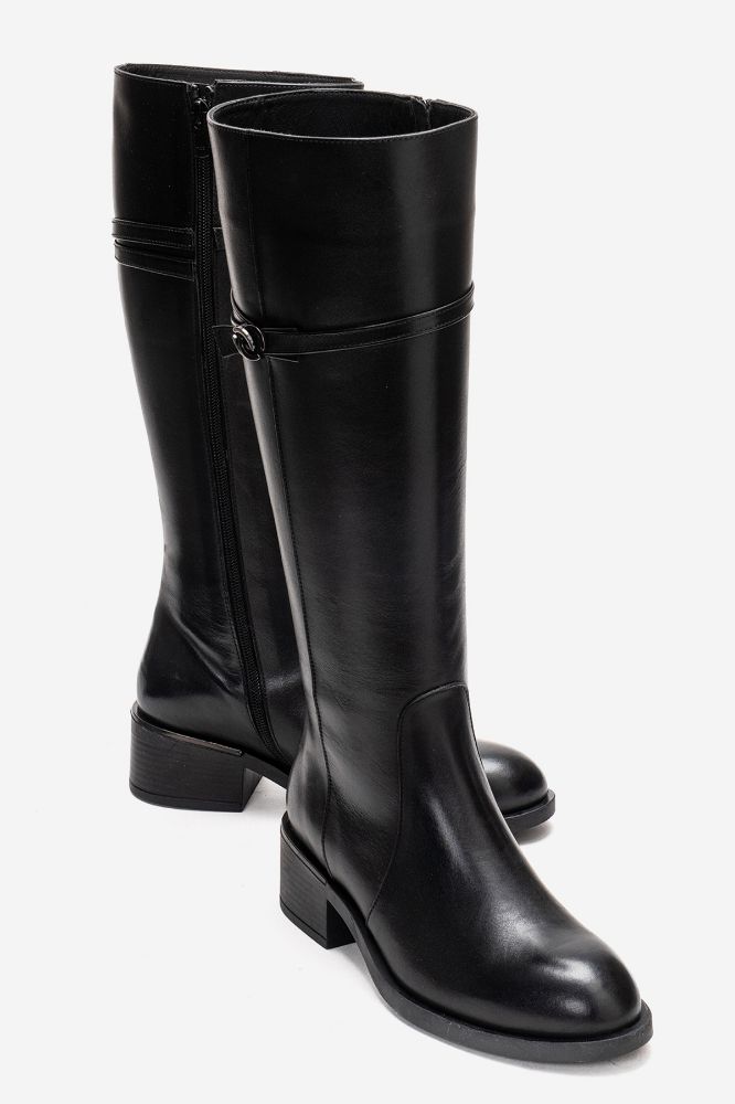 Kadın Deri Çizme SIYAH PNC1549 resmi
