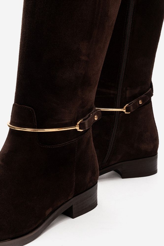 Kadın Deri Çizme KAHVE SUET PNC1672 resmi