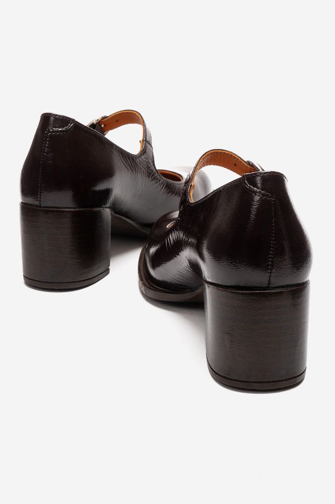 Kadın Deri Kalın Topuklu Bantlı Ayakkabı KAHVE PNC1529 resmi