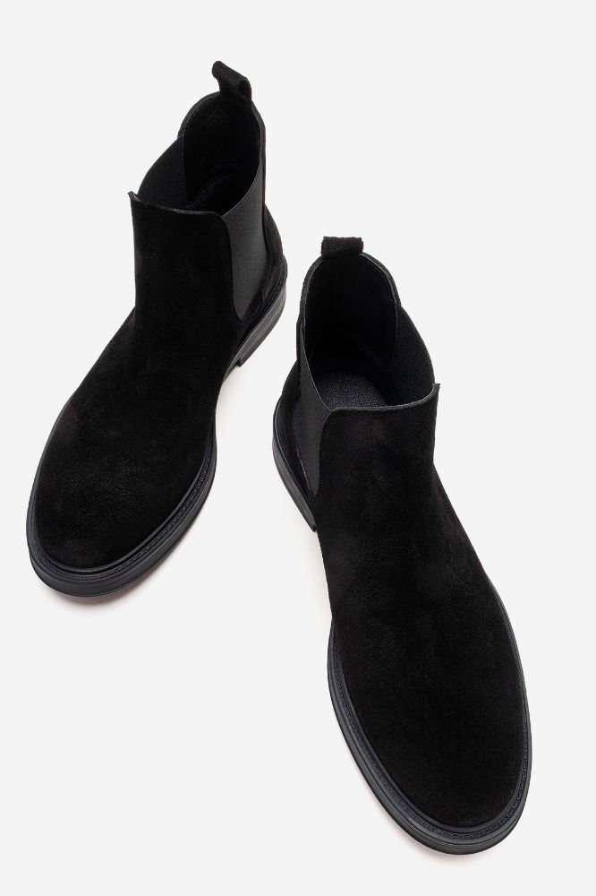 erkek-deri-lastikli-bot-SIYAH SUET-GLR9723-0103966_0